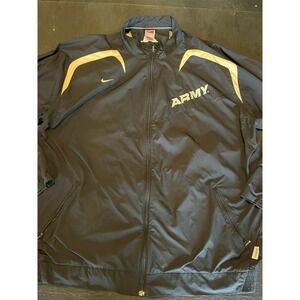 Nike Army Track Jacket‎ Full Zip Black Gold Men's XL NikeFit Storm